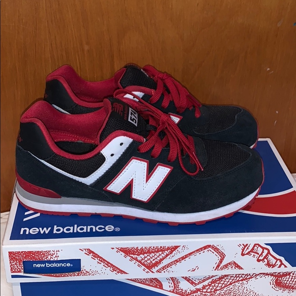 Red-Navy New Balance sneakers